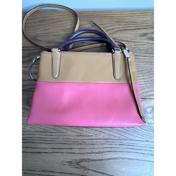 Coach Borough Mini Retro Colorblock Logenberry Tan Gold Leather Crossbody - Picture 4 of 13
